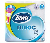 Зева (Zewa) Плюс туалетная бумага 2-х слойная Белая, рулон 4шт, SCA Hygiene Products