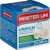 Пластырь Master Uni (Мастер-Юни) Юнифилм полимерная основа 5х500см, 1 шт, ФармЛайн Лимитед